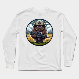 Tactical Bison Buffalo Long Sleeve T-Shirt